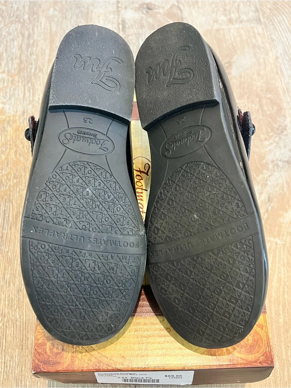 Girls Black Patent Footmates Mary Jane Shoes